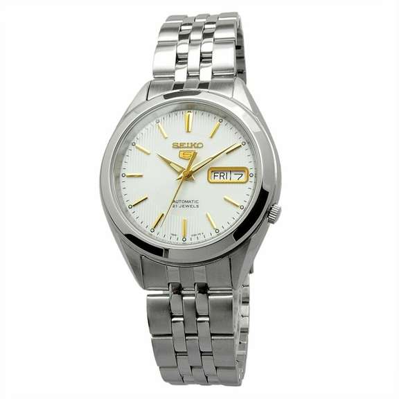 Seiko Silver Dial Stainless Steel Men's Watch
