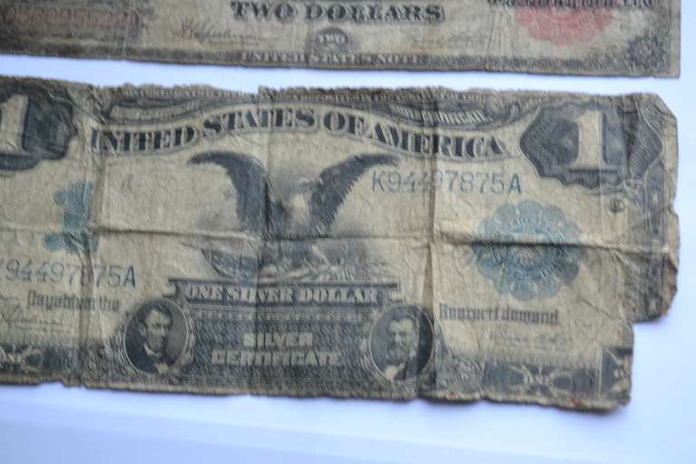 $1 Black Eagle & $ 2 Jefferson 1917 Series Notes