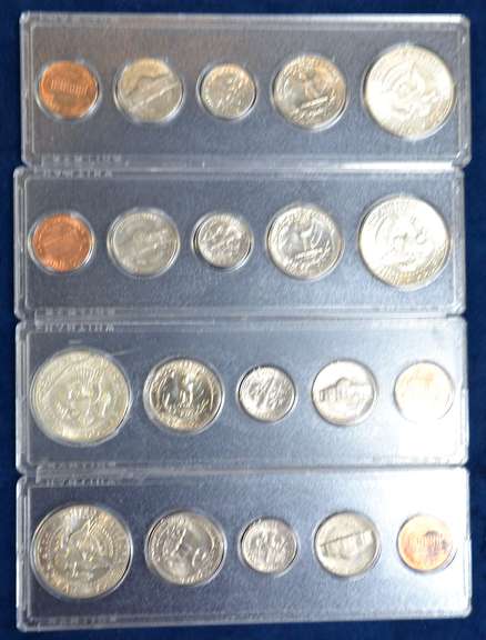 Lot OF Year Sets 4 Total Sets 5 Coins Each 20 Total Coins