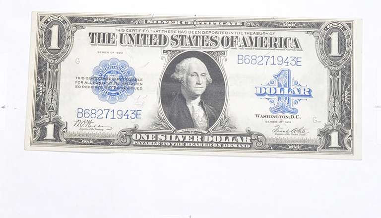 1923 $1.00 United States Silver Certificate - Blue Seal - Large Note