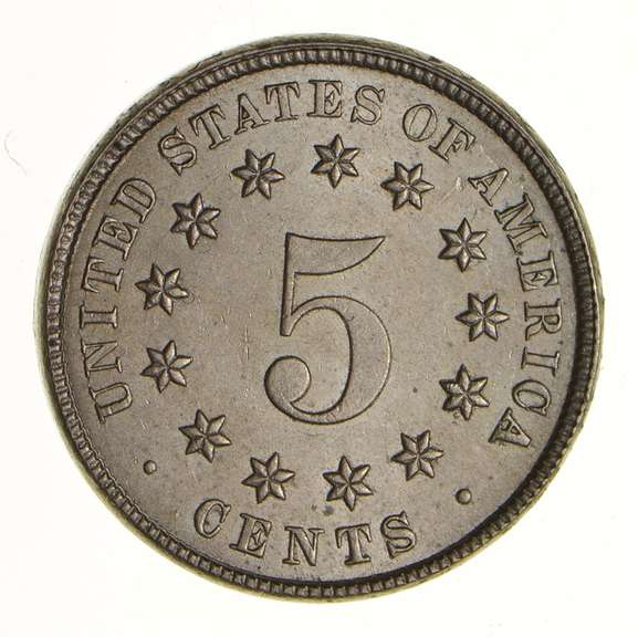 1883 Shield Nickel - Without Rays - Choice - *Condition: Filed Rims
