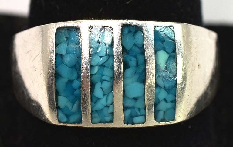 Vintage Sterling Silver Turquoise Ring