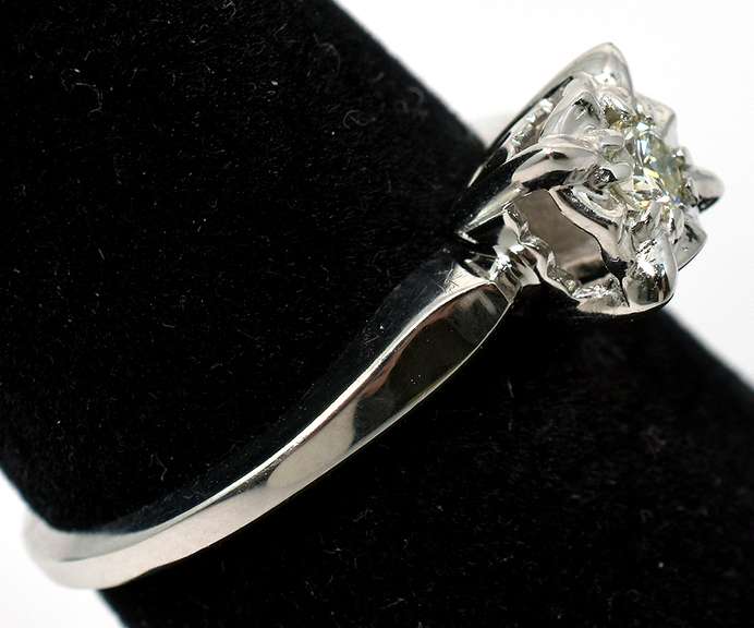 Precious Diamond Solitaire Ring in 14KT White Gold