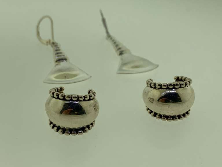 Sterling Silver Two Pair Lot Earrings