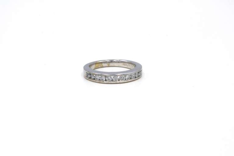Classic 14kt WG Channel Set Diamond Ring