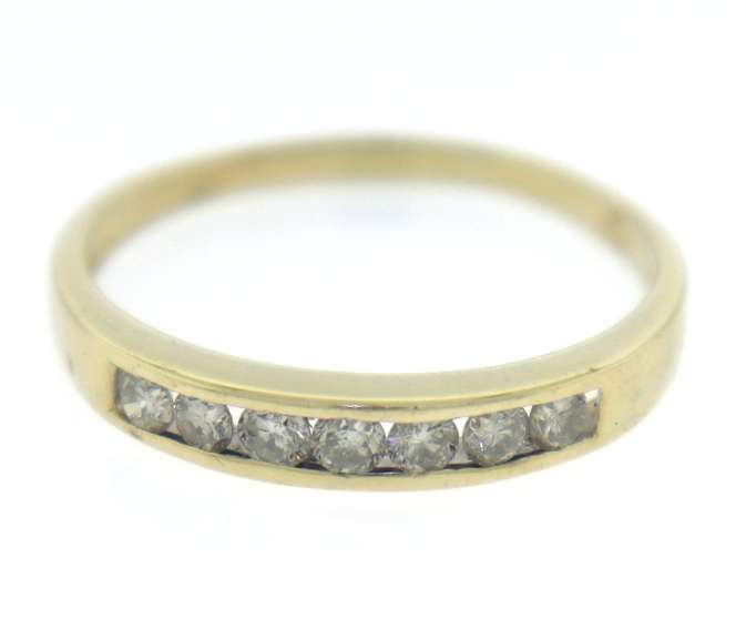 Nice Yellow Gold Diamond Channel Band