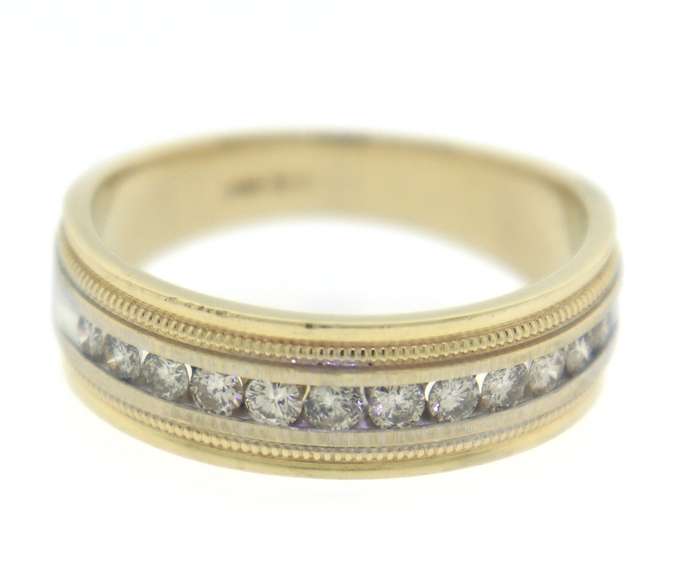 Men's Yellow Gold Diamond Band