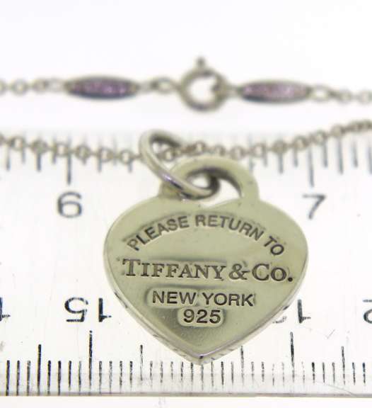 Tiffany & Co Heart Tag Charm Pendant Necklace