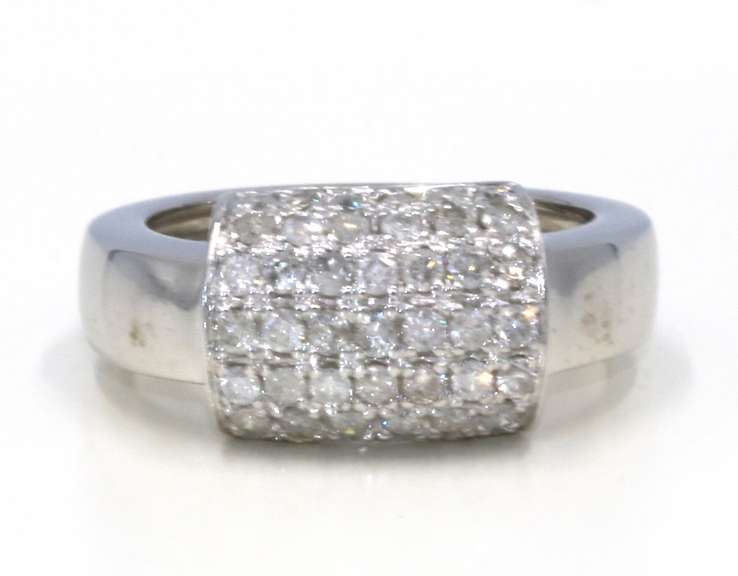 Elegant 14kt WG Pave Diamond Ring