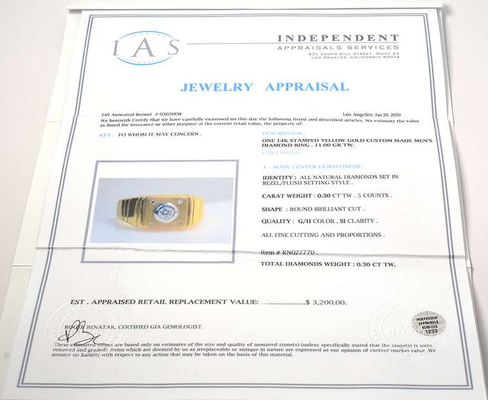 14KT Custom Men's Diamond Ring