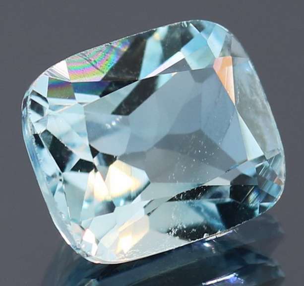 Vivid! 7.23ct radiant cut Swiss blue Topaz