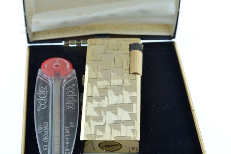 Vintage Manuel Wind Lighter 17 Jewel Watch By Swank Comes with Box and Extra Flints