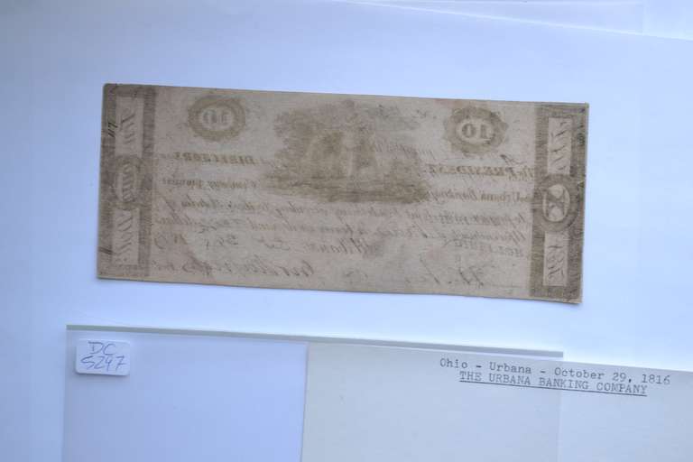 $ 10 Urbana Banking Company  Ohio 1816 Note