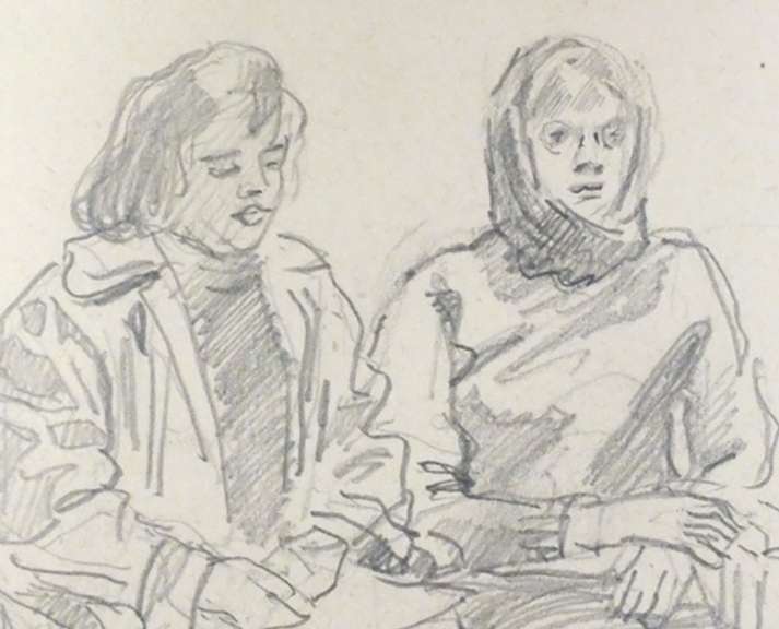 VERY COLLECTIBLE PENCIL DRAWINGS ON PAPER BY KORNNEEV