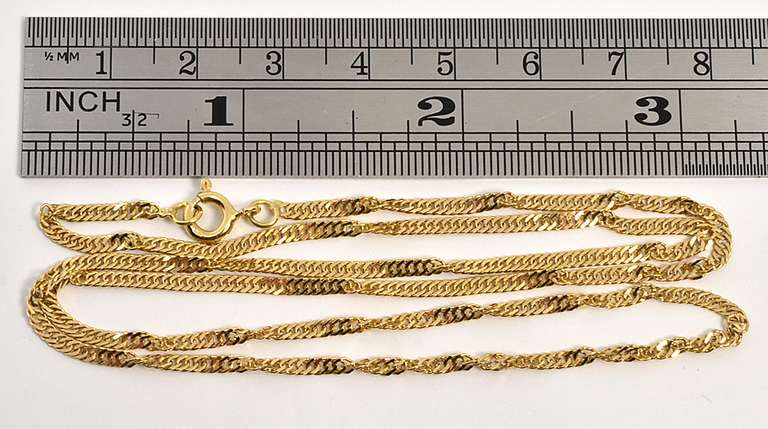 Useful 18k Singapore Link Necklace