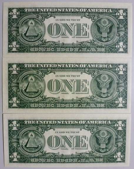 (3) Crisp Exceptional 1969-C $1 Star Notes FRB Of Richmond-Consecutive Tough Series!
