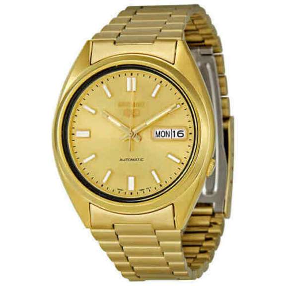 Seiko Automatic Gold Dial Yellow Gold-tone Men's Watch