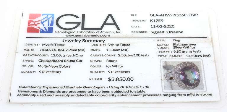 Regal Mystic Topaz & White Topaz Ring in Sterling Silver