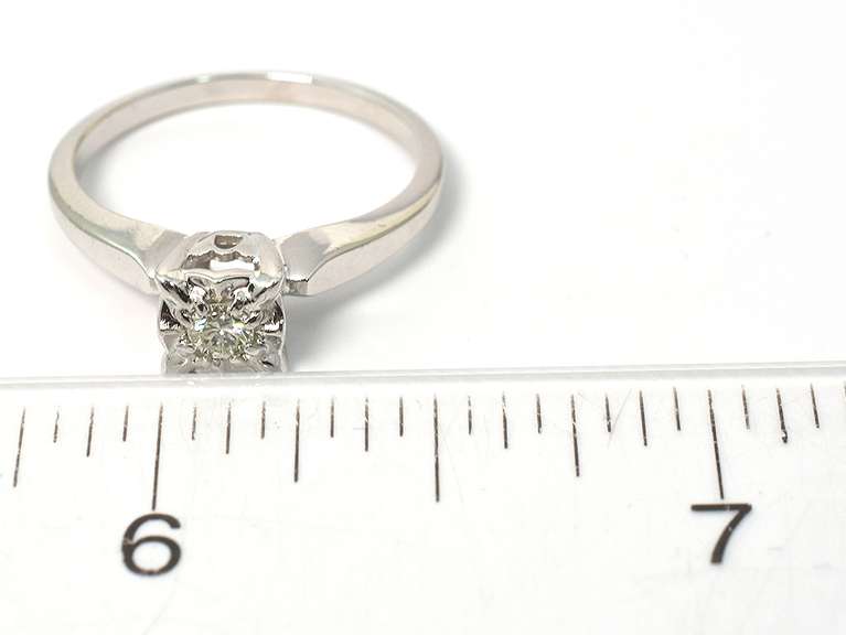 Precious Diamond Solitaire Ring in 14KT White Gold
