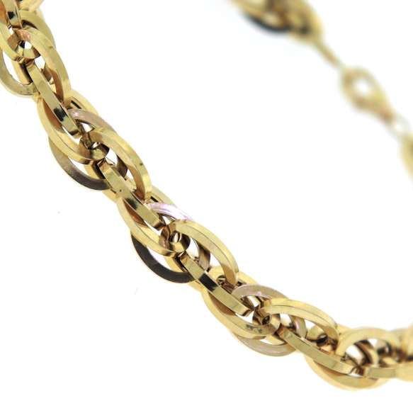 Fancy Double Oval Link Chain Bracelet