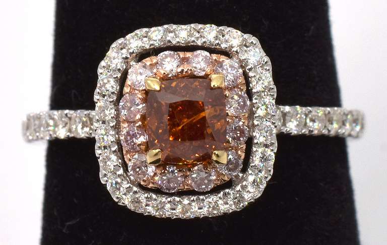 Sweet & Sparkly Multi-Color Diamond Ring in 14KT White Gold