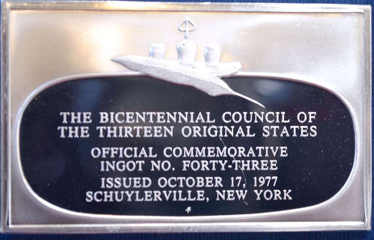 Franklin Mint Bicentennial Council The Thirteen Original States Ingot #43