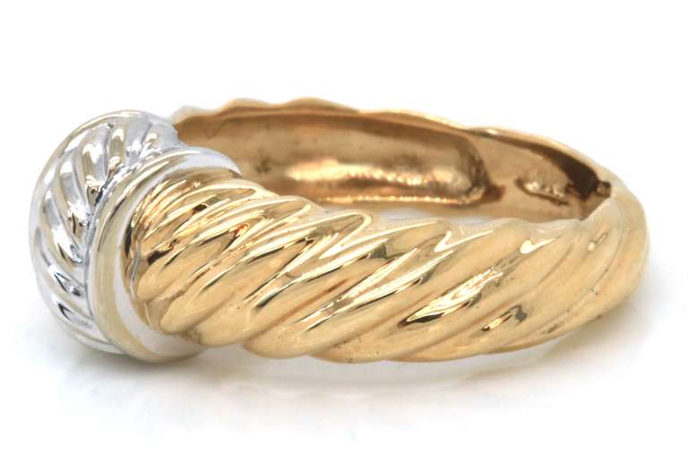 Delightful 14kt YG Cable Style Textured Ring