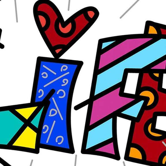 Life Blue Mini Word by Britto, Romero Britto, Romero Life Blue Mini Word