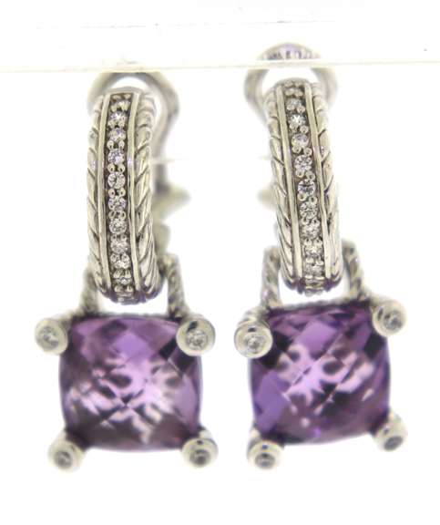 Judith Ripka Amethyst Drop Earrings
