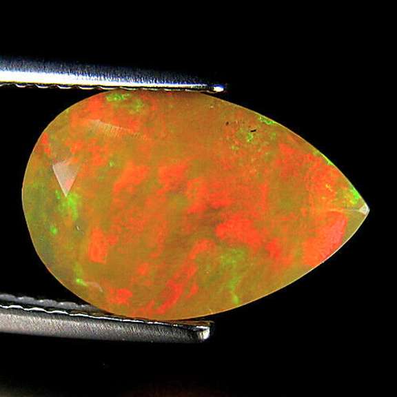 2.29ct full floral flashing semi-black Welo Opal