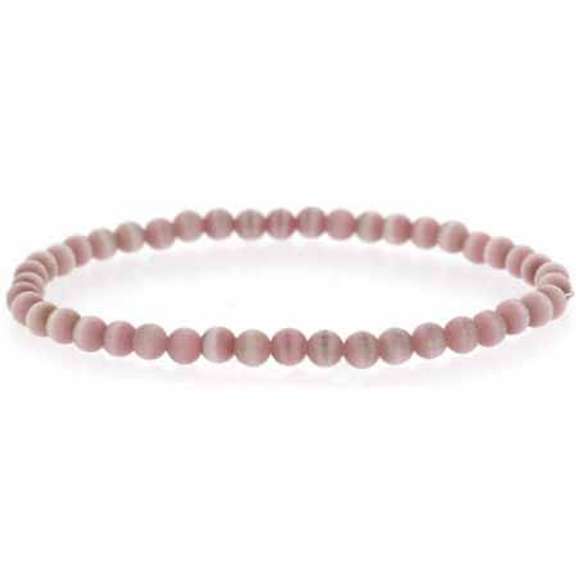 Lavender Cats Eye Beaded Stretch Bracelet