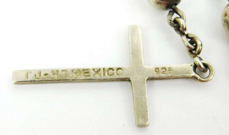 Vintage Mexican Sterling Silver Rosary