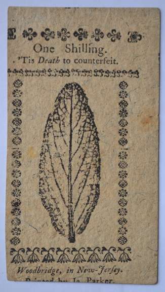 Dec 31 1763 One Shilling New Jersey Note