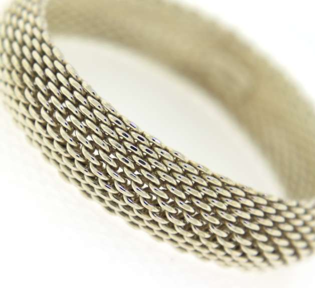 Stylish Tiffany & Co. Somerset Sterling Silver Mesh Bracelet