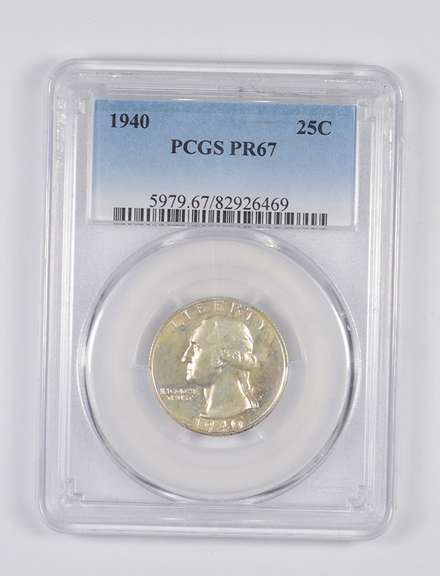 PR67 1940 Washington Quarter - Graded PCGS