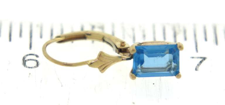 Amazing Yellow gold Blu eTopaz Dangle Earrings