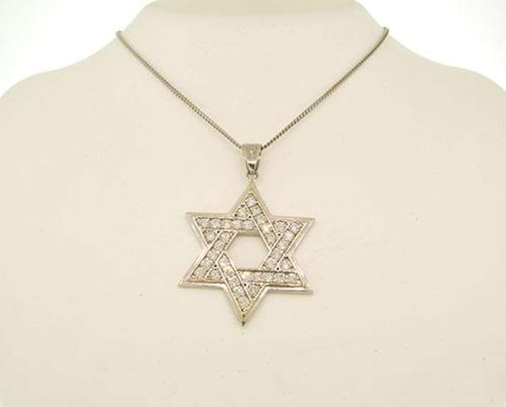 Fantastic Star of David 3.79cts Diamond Necklace