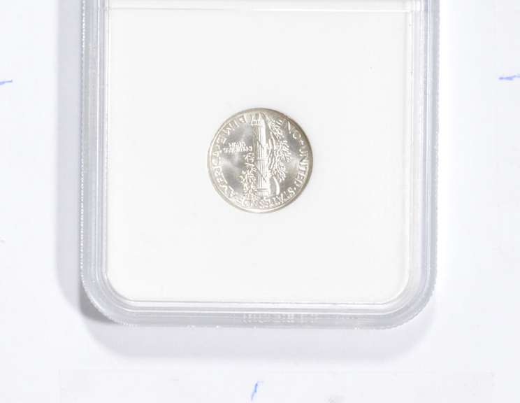 MS67 FB 1944-D Mercury Silver Dime - CAC - Graded NGC