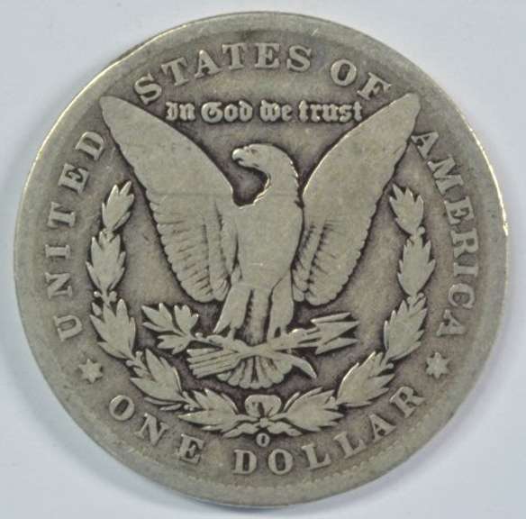 Rare key date 1893-O Morgan Silver Dollar. Circ