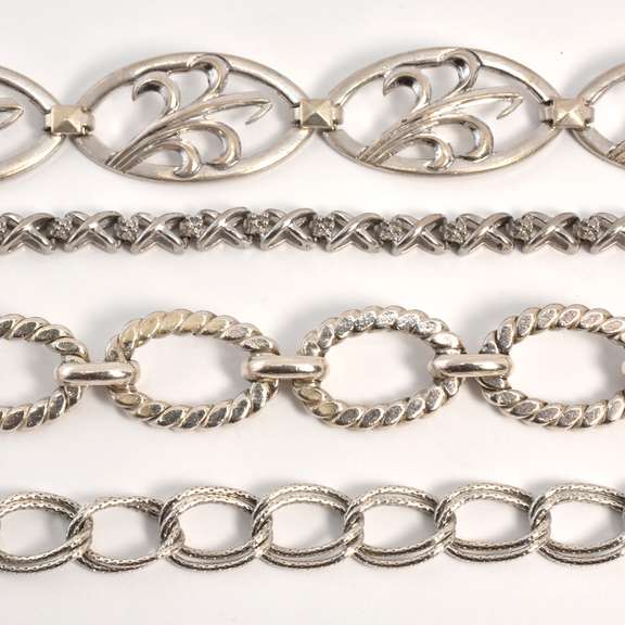 Group of 4 Sterling Bracelets