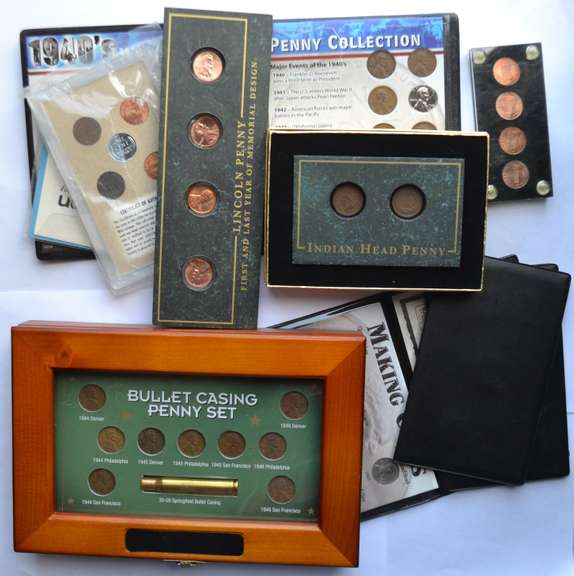 10 Different Mainly Lincoln Cent Presentation Sets