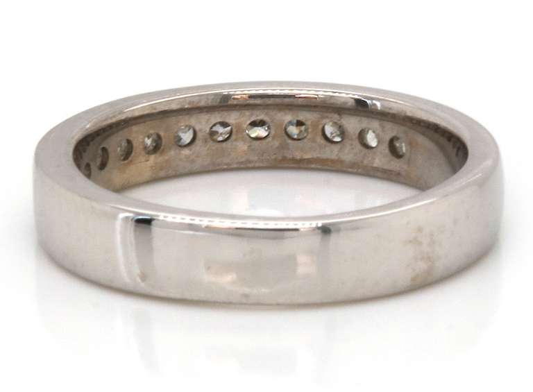Glamorous 14kt WG Princess Diamond Channel Ring