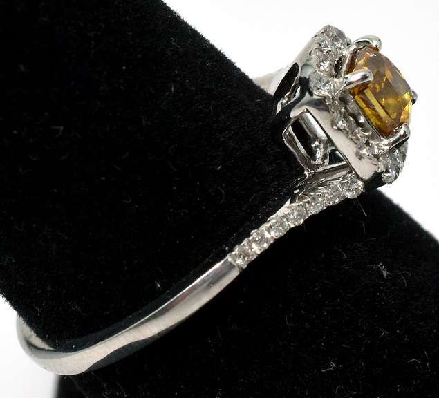 Beautiful Platinum Colored Diamond Ring