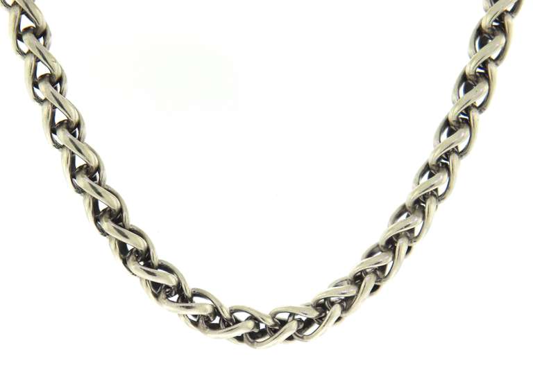 Classic Two-Tone David Yurman Wheat Chain Necklace