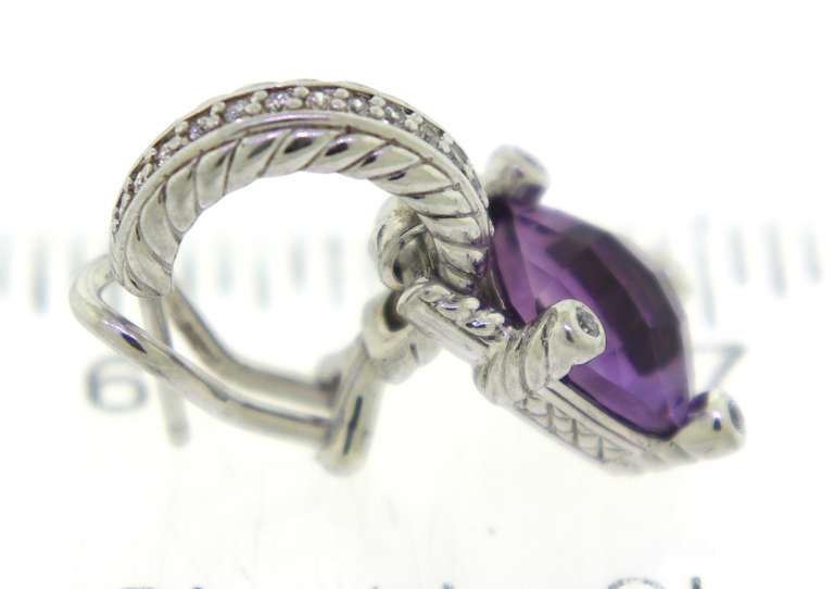 Judith Ripka Amethyst Drop Earrings