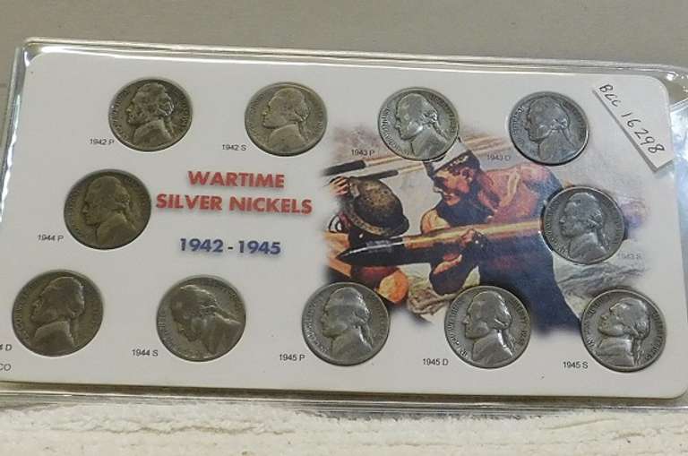 1942 - 45 Sil War Nic Set, circ, complete