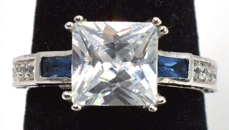 Sterling Silver CZ Cocktail Ring