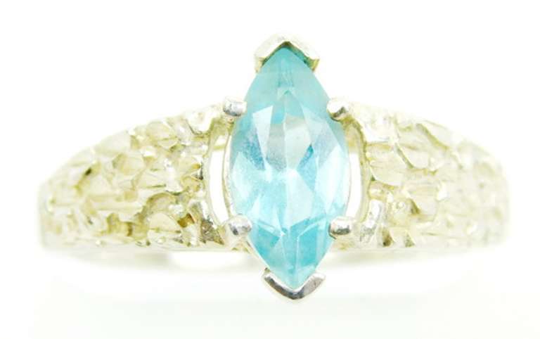 Kabana Sterling Blue Topaz Ring, Size 9.25