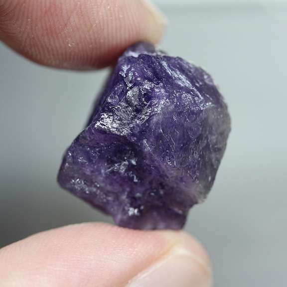 Collectors rich untreated 30.80ct uncut Amethyst
