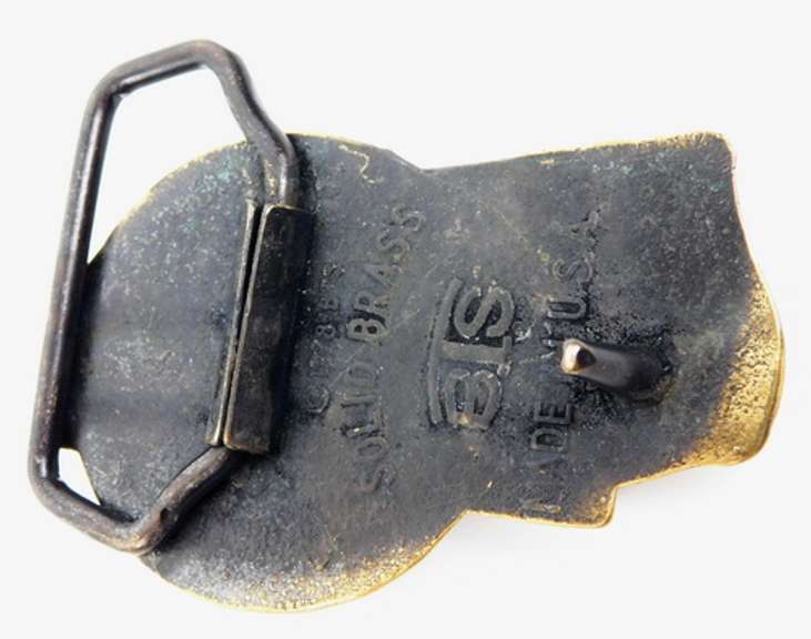 Vintage Skil Saw Solid Brass Belt Buckle